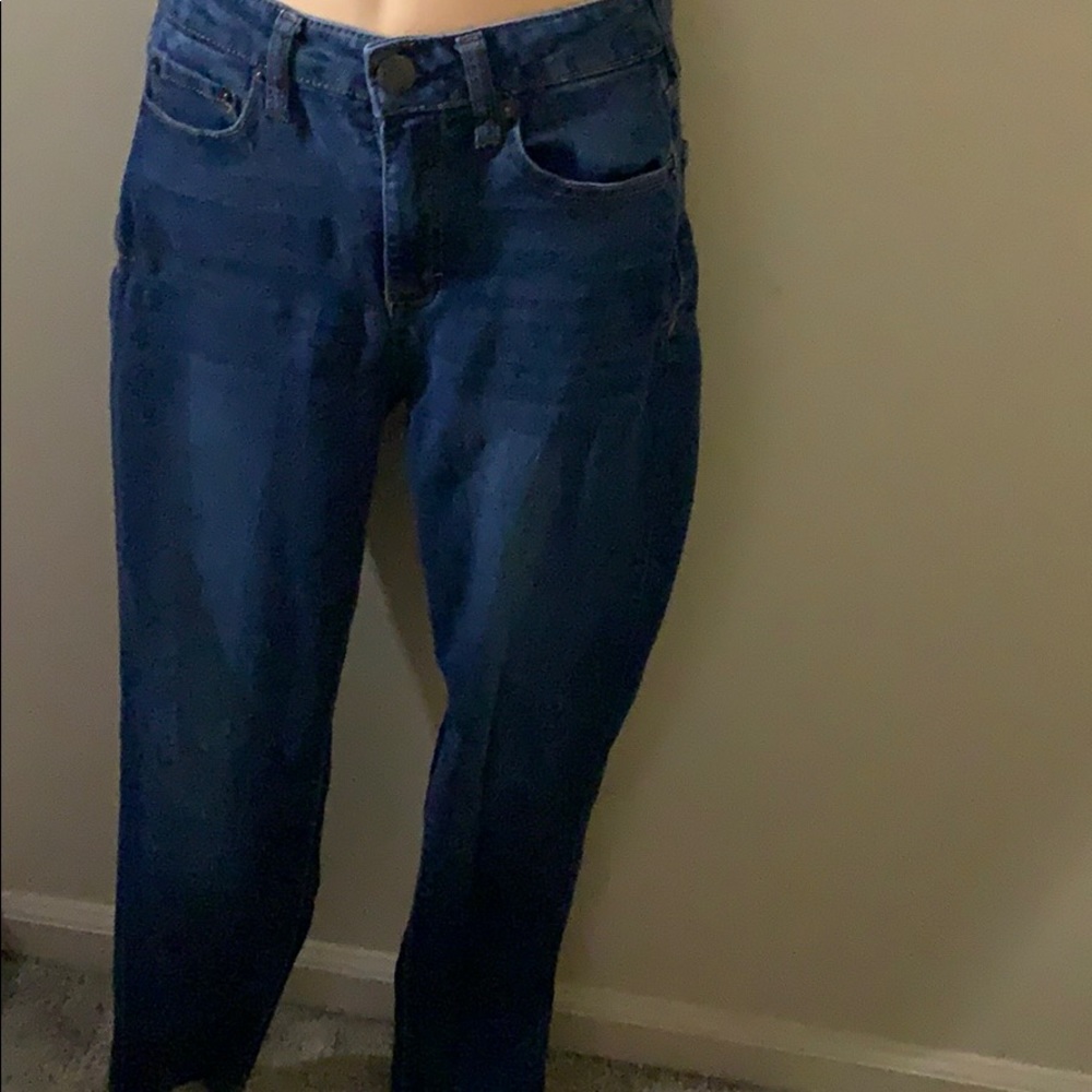 Dark wash high waisted jeggings